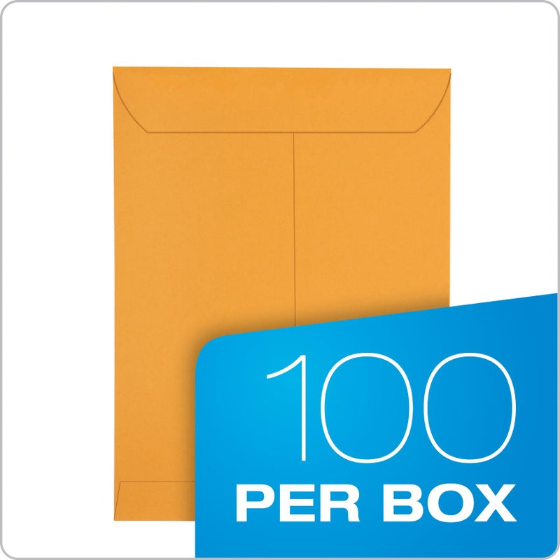 Columbian 9 x 12 Catalog Envelopes with Self Seal Closure  28 lb Brown Kraft  for Mailing Flat Letter Size Documents or Photos  100 Per Box (COLO341) - Image 4